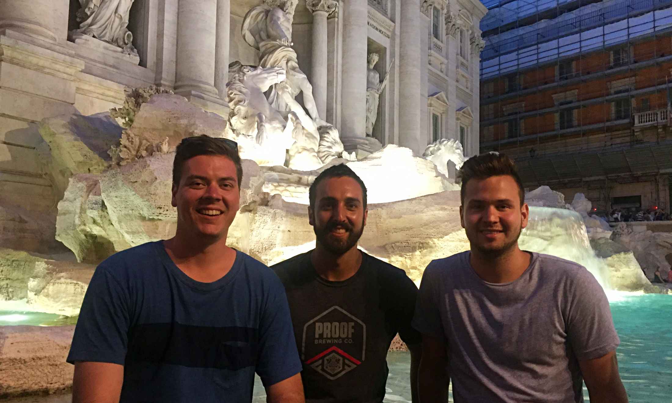 Trevi Fountain With The Boys